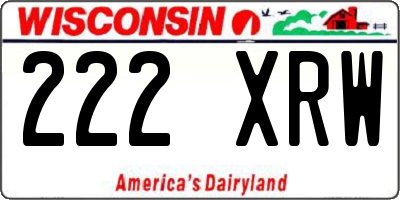 WI license plate 222XRW