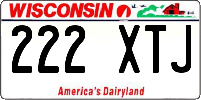 WI license plate 222XTJ
