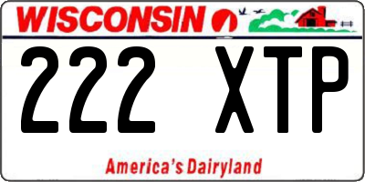 WI license plate 222XTP