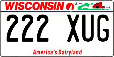 WI license plate 222XUG