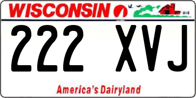 WI license plate 222XVJ