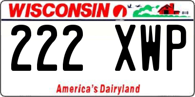 WI license plate 222XWP