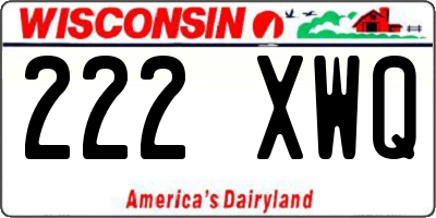 WI license plate 222XWQ