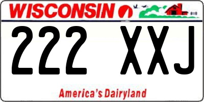 WI license plate 222XXJ