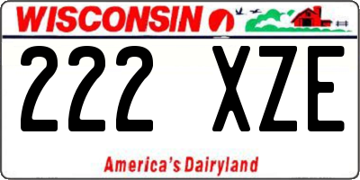 WI license plate 222XZE