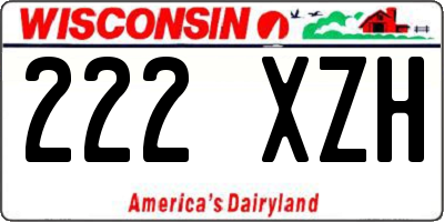 WI license plate 222XZH
