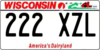WI license plate 222XZL