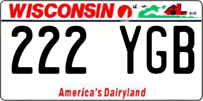 WI license plate 222YGB