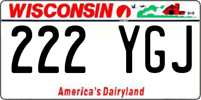 WI license plate 222YGJ