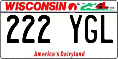 WI license plate 222YGL
