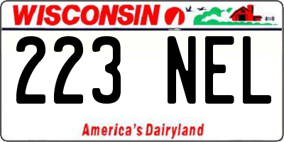 WI license plate 223NEL