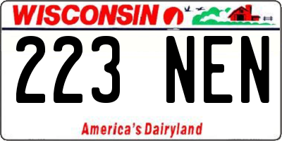 WI license plate 223NEN