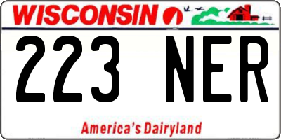 WI license plate 223NER