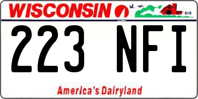WI license plate 223NFI
