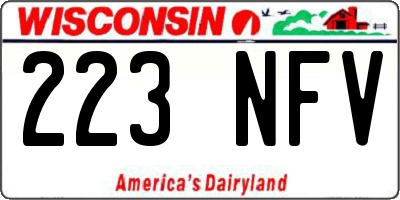 WI license plate 223NFV