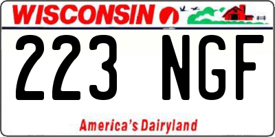 WI license plate 223NGF