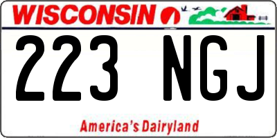 WI license plate 223NGJ