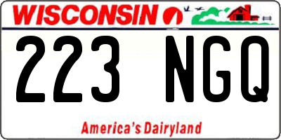 WI license plate 223NGQ