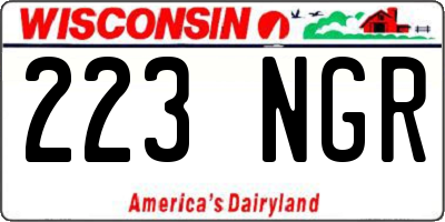 WI license plate 223NGR