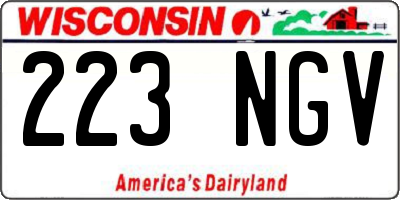 WI license plate 223NGV