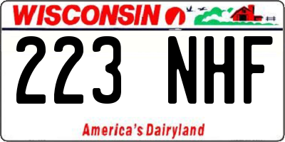 WI license plate 223NHF