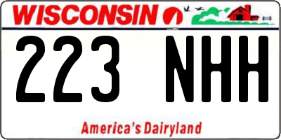 WI license plate 223NHH