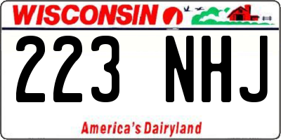 WI license plate 223NHJ