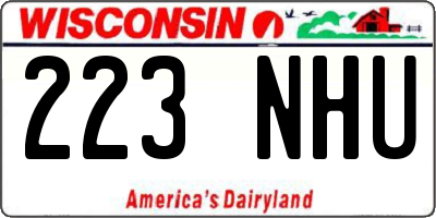WI license plate 223NHU