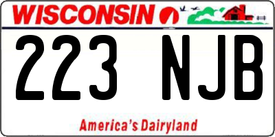 WI license plate 223NJB