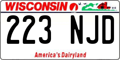 WI license plate 223NJD