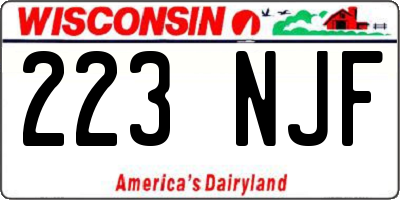 WI license plate 223NJF