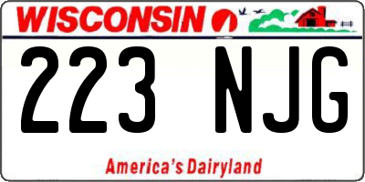 WI license plate 223NJG