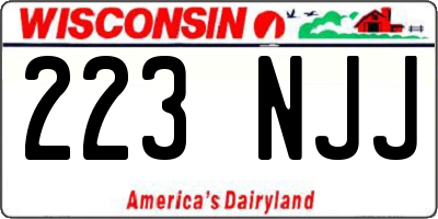 WI license plate 223NJJ