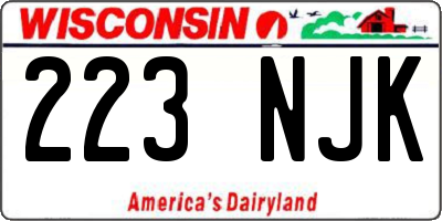 WI license plate 223NJK