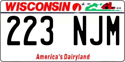 WI license plate 223NJM