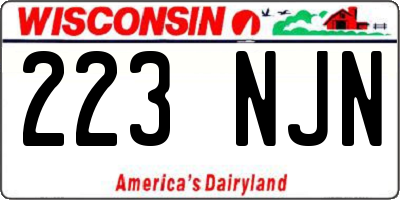 WI license plate 223NJN