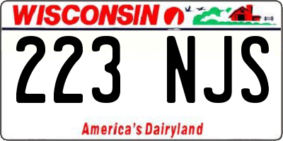 WI license plate 223NJS