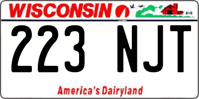 WI license plate 223NJT