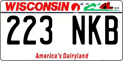 WI license plate 223NKB