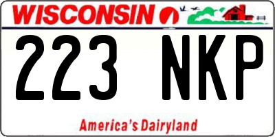WI license plate 223NKP