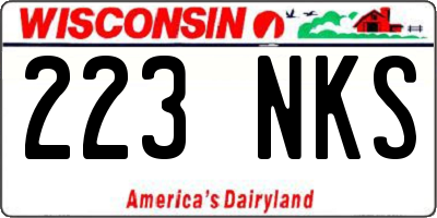 WI license plate 223NKS