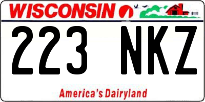WI license plate 223NKZ