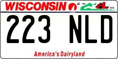 WI license plate 223NLD