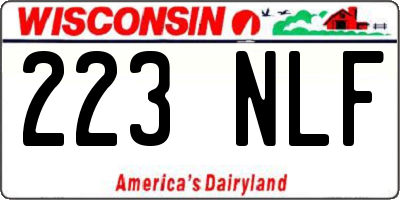 WI license plate 223NLF