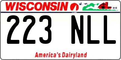 WI license plate 223NLL