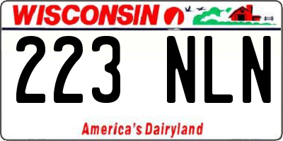 WI license plate 223NLN