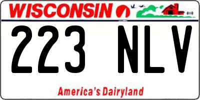 WI license plate 223NLV