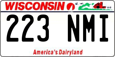 WI license plate 223NMI