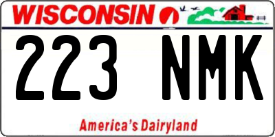 WI license plate 223NMK