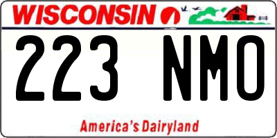 WI license plate 223NMO